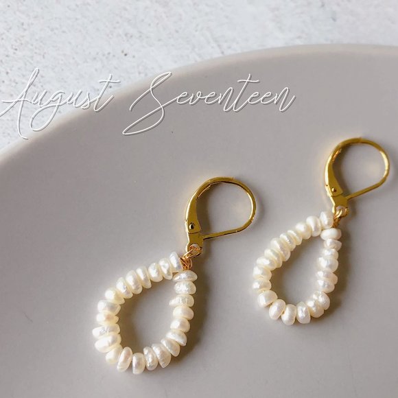 3/$35 Pearl Hoop Earrings - Picture 2 of 6